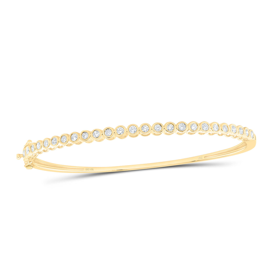 1CTW-NAT DIA NKE BEZEL SET FASHION TENNIS BANGLE (65X55MM) Daisy Joyeria