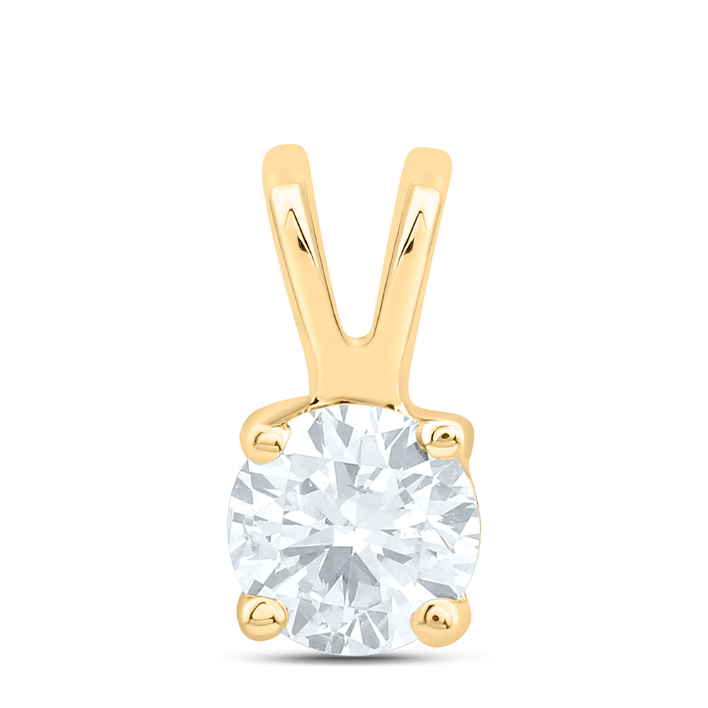 1/5CTW-NAT DIA I1 IJ ROUND SOLITAIRE PENDANT Daisy Joyeria