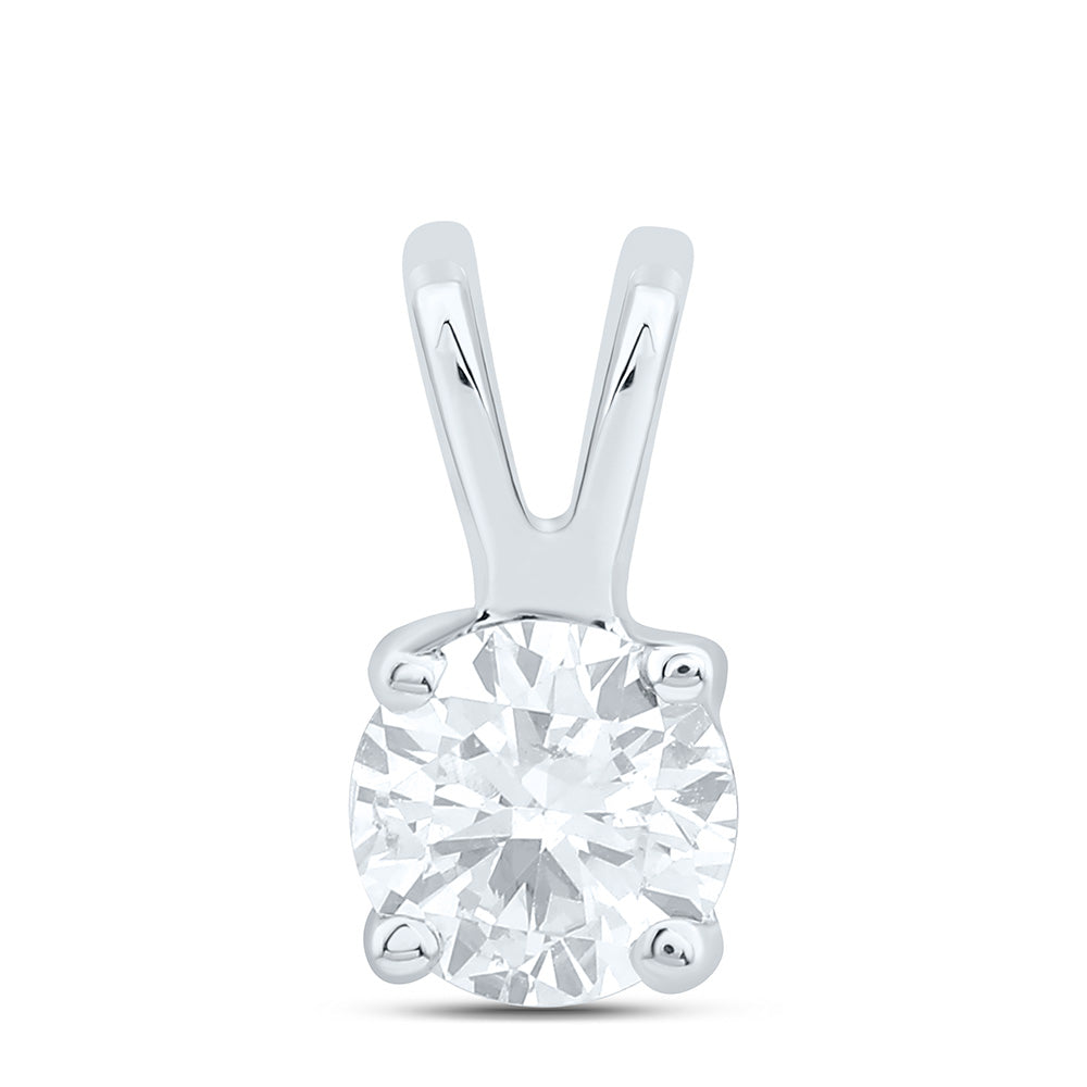1/5CTW-NAT DIA I1 IJ ROUND SOLITAIRE PENDANT Daisy Joyeria