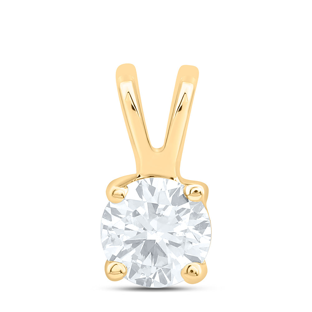 1/4CTW-NAT DIA I1 IJ ROUND SOLITAIRE PENDANT Daisy Joyeria