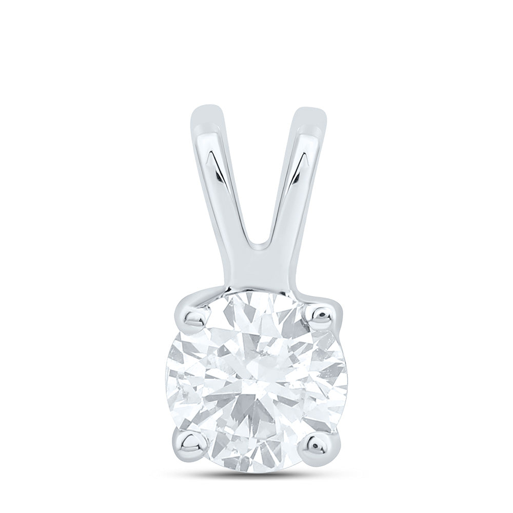 1/4CTW-NAT DIA I1 IJ ROUND SOLITAIRE PENDANT Daisy Joyeria