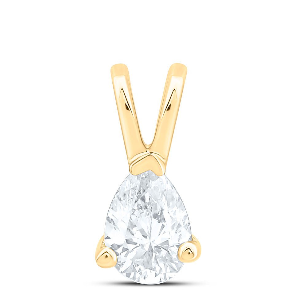 1/5CTW-NAT DIA I1 IJ PEAR SOLITAIRE PENDANT Daisy Joyeria