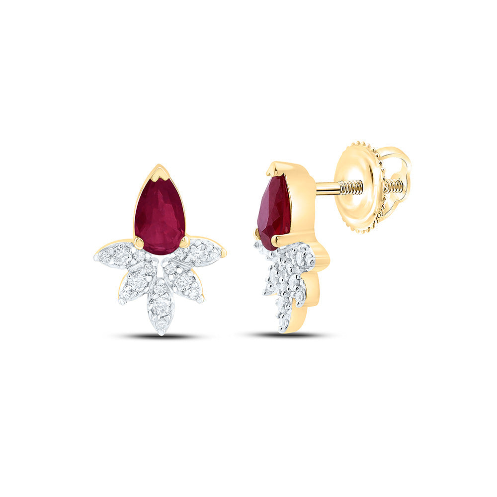1/10CTW-NAT DIA ANA M 5X3MM-PS-RU NAT GEM EARRING Daisy Joyeria