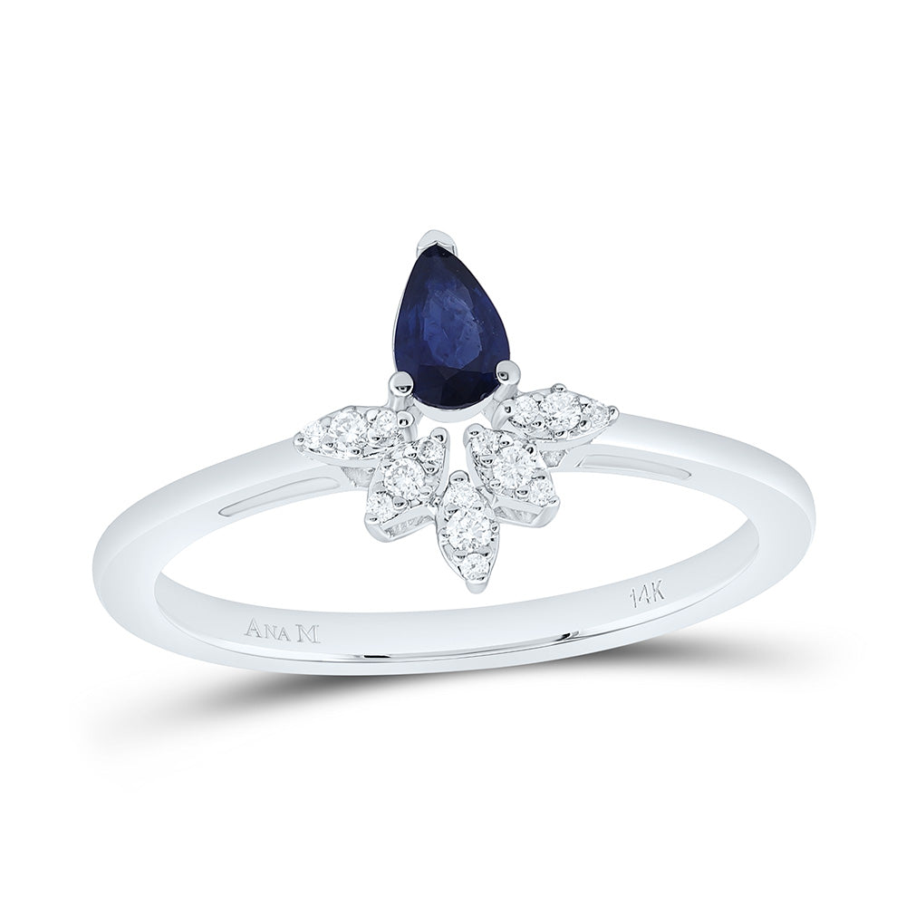 1/20CTW-NAT DIA ANA M 5X3MM-PS-BS NAT GEM RING Daisy Joyeria