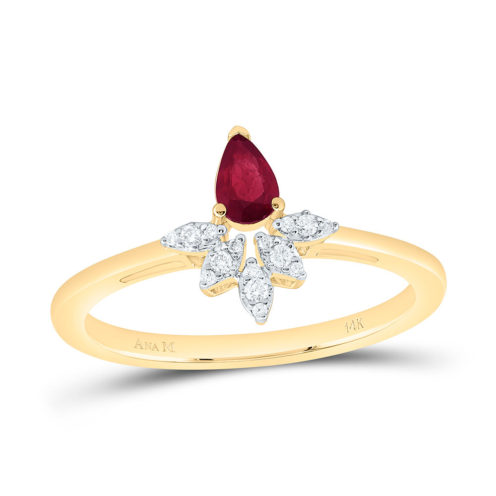 1/20CTW-NAT DIA ANA M 5X3MM-PS-RU NAT GEM RING Daisy Joyeria