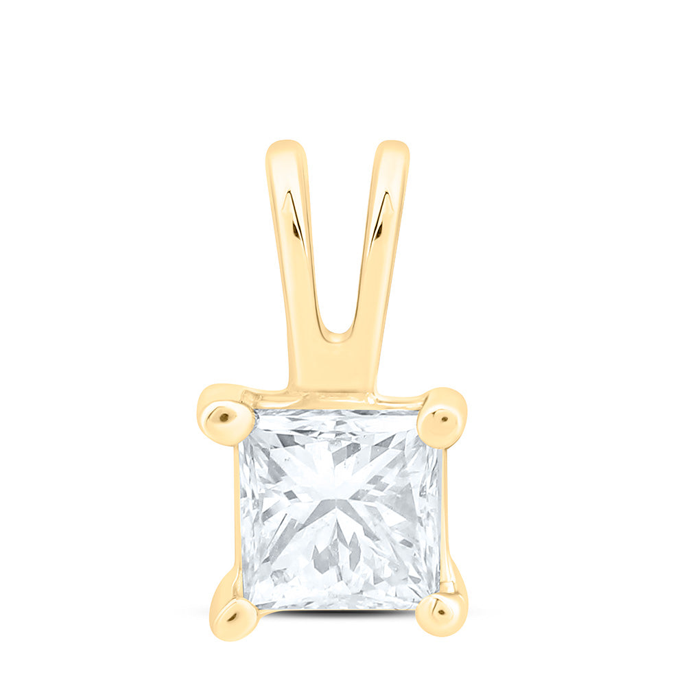 1/5CTW-NAT DIA I1 IJ PRINCESS SOLITAIRE PENDANT Daisy Joyeria