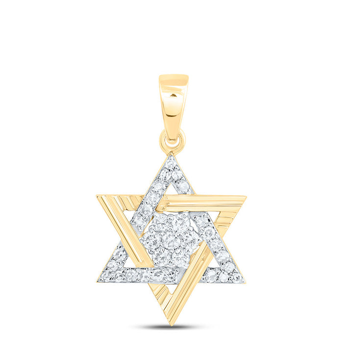 1/4CTW-NAT DIA NK STAR OF DAVID PENDANT Daisy Joyeria