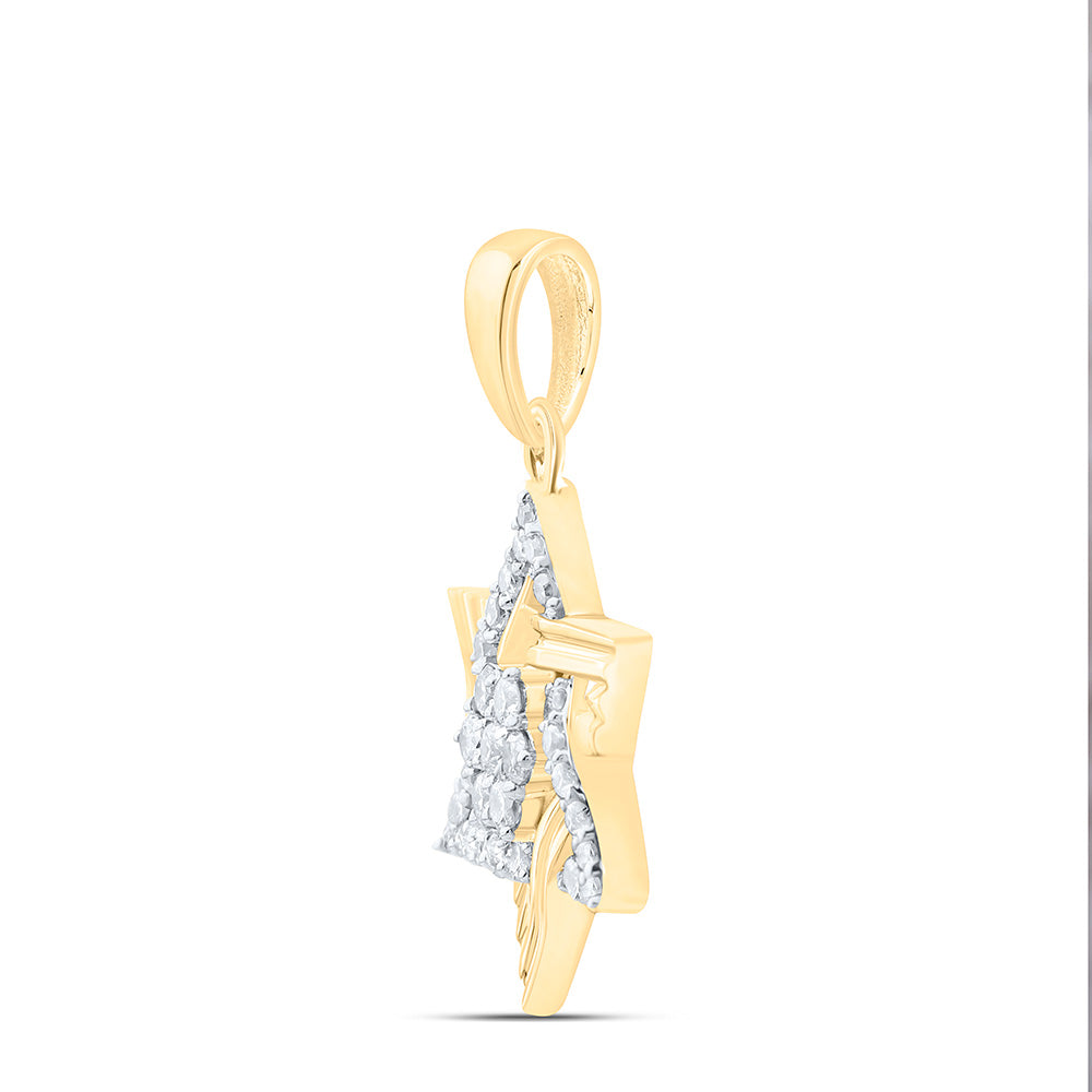 1/4CTW-NAT DIA NK STAR OF DAVID PENDANT Daisy Joyeria