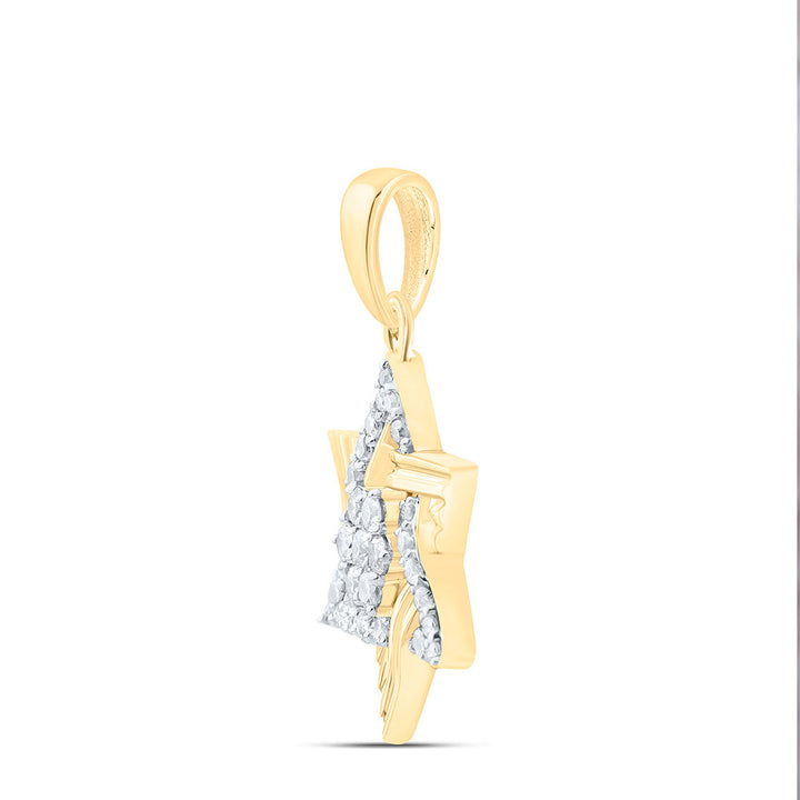 1/4CTW-NAT DIA NK STAR OF DAVID PENDANT Daisy Joyeria