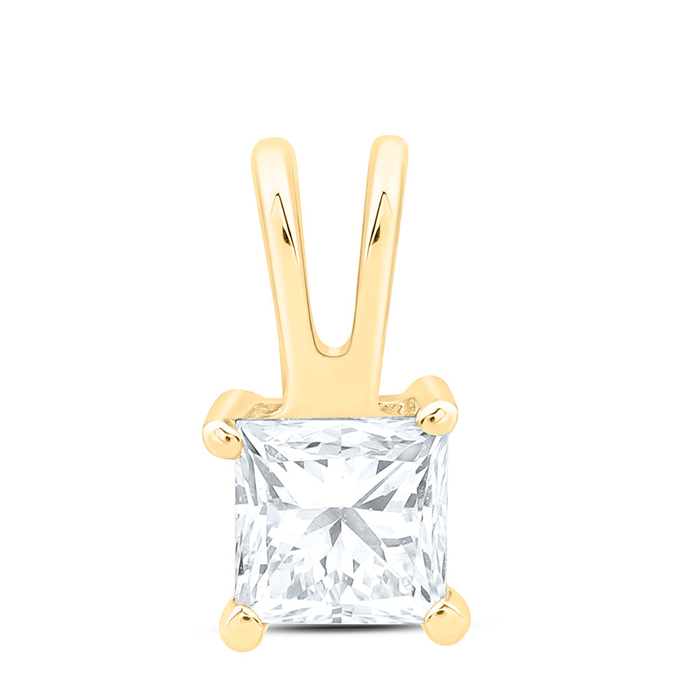 1/4CTW-NAT DIA I1 IJ PRINCESS SOLITAIRE PENDANT Daisy Joyeria