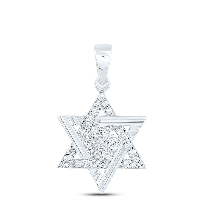1/4CTW-NAT DIA NK STAR OF DAVID PENDANT Daisy Joyeria