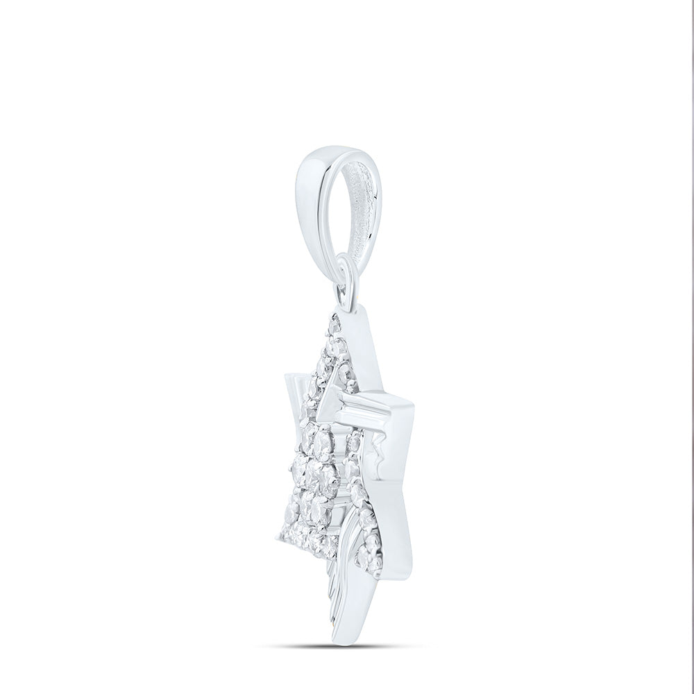 1/4CTW-NAT DIA NK STAR OF DAVID PENDANT Daisy Joyeria