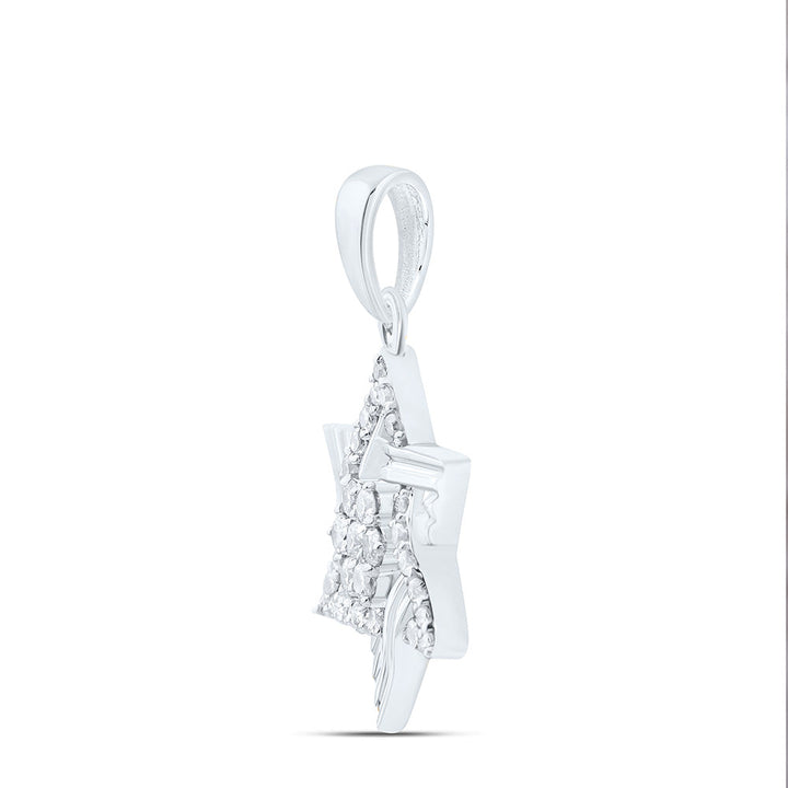 1/4CTW-NAT DIA NK STAR OF DAVID PENDANT Daisy Joyeria