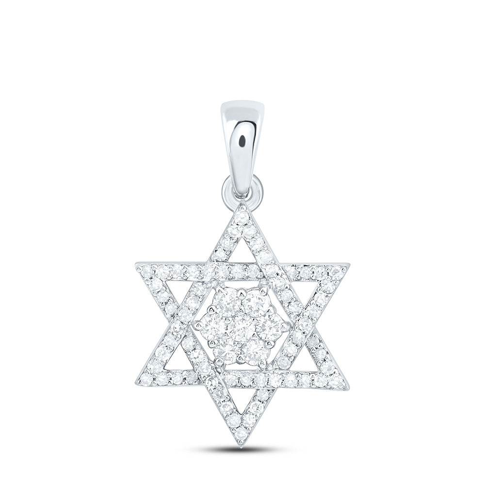 1/3CTW-NAT DIA NK STAR OF DAVID PENDANT Daisy Joyeria