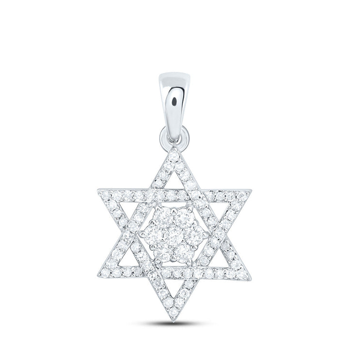 1/3CTW-NAT DIA NK STAR OF DAVID PENDANT Daisy Joyeria