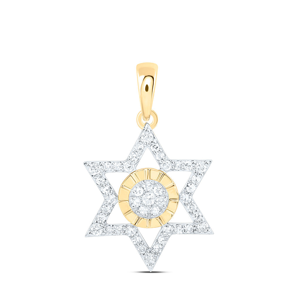 1/4CTW-NAT DIA NK  STAR OF DAVID PENDANT Daisy Joyeria