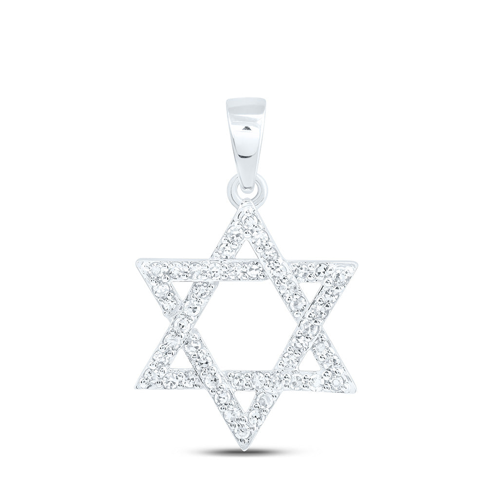 1/3CTW-NAT DIA NK  STAR OF DAVID PENDANT Daisy Joyeria