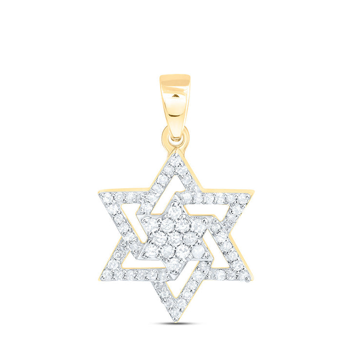 1/4CTW-NAT DIA NK  STAR OF DAVID PENDANT Daisy Joyeria