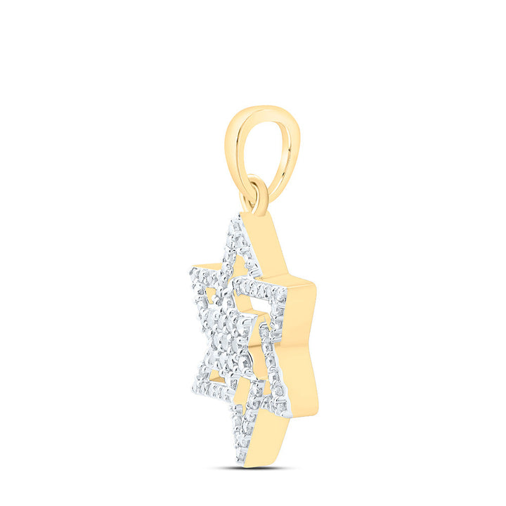 1/4CTW-NAT DIA NK  STAR OF DAVID PENDANT Daisy Joyeria