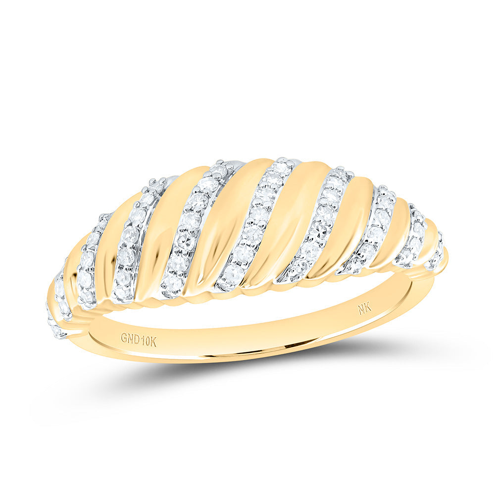 1/5CTW-NAT DIA NK FASHION CROISSANT RING Daisy Joyeria