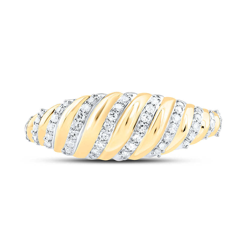 1/5CTW-NAT DIA NK FASHION CROISSANT RING Daisy Joyeria