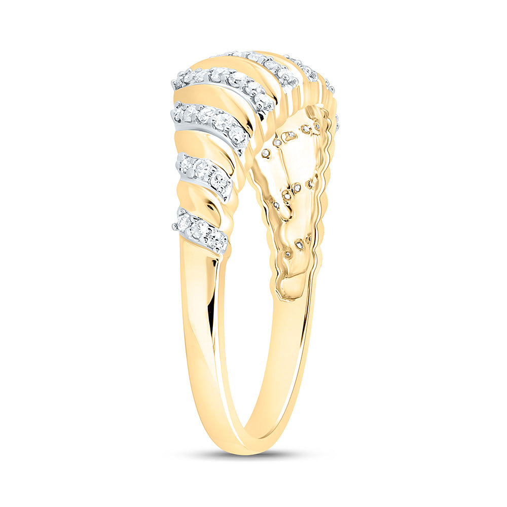 1/5CTW-NAT DIA NK FASHION CROISSANT RING Daisy Joyeria