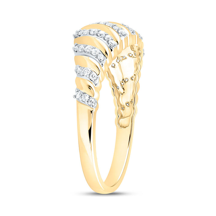 1/5CTW-NAT DIA NK FASHION CROISSANT RING Daisy Joyeria
