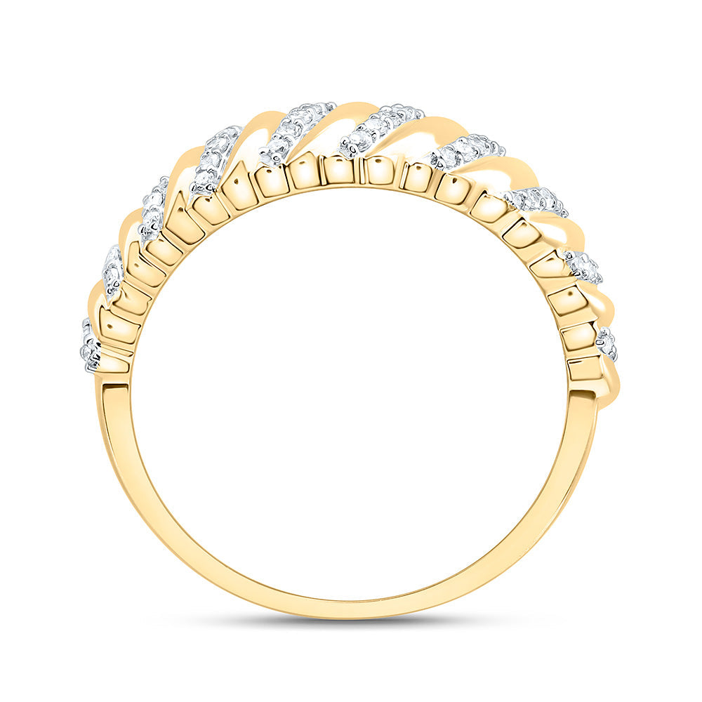 1/5CTW-NAT DIA NK FASHION CROISSANT RING Daisy Joyeria