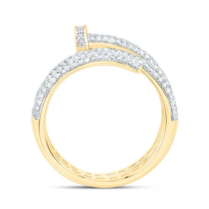 5/8CTW-NAT DIA NK FASHION NAIL RING Daisy Joyeria