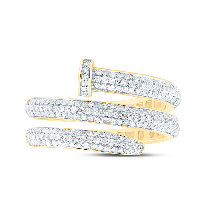 5/8CTW-NAT DIA NK FASHION NAIL RING Daisy Joyeria