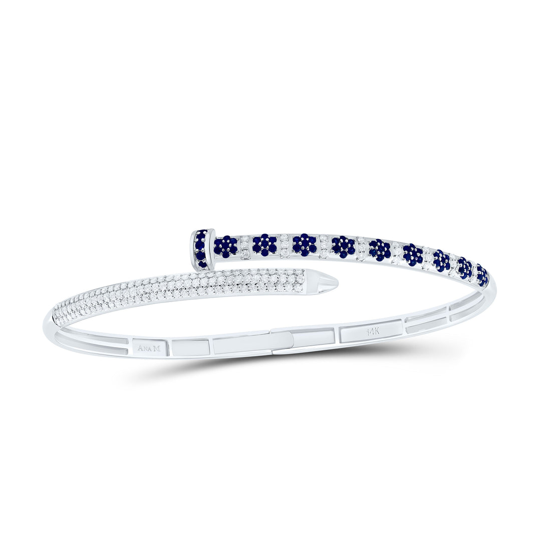 3/4CTW-NAT DIA ANA M 5/8CTW-RD-BS NAT GEM NAIL BANGLE (65X55MM) Daisy Joyeria
