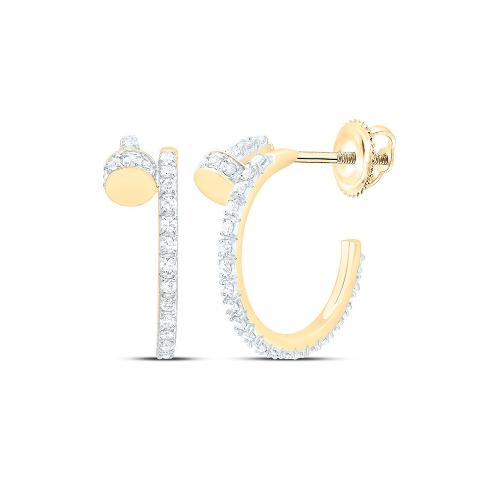1/2CTW-NAT DIA NK FASHION HOOP EARRING Daisy Joyeria