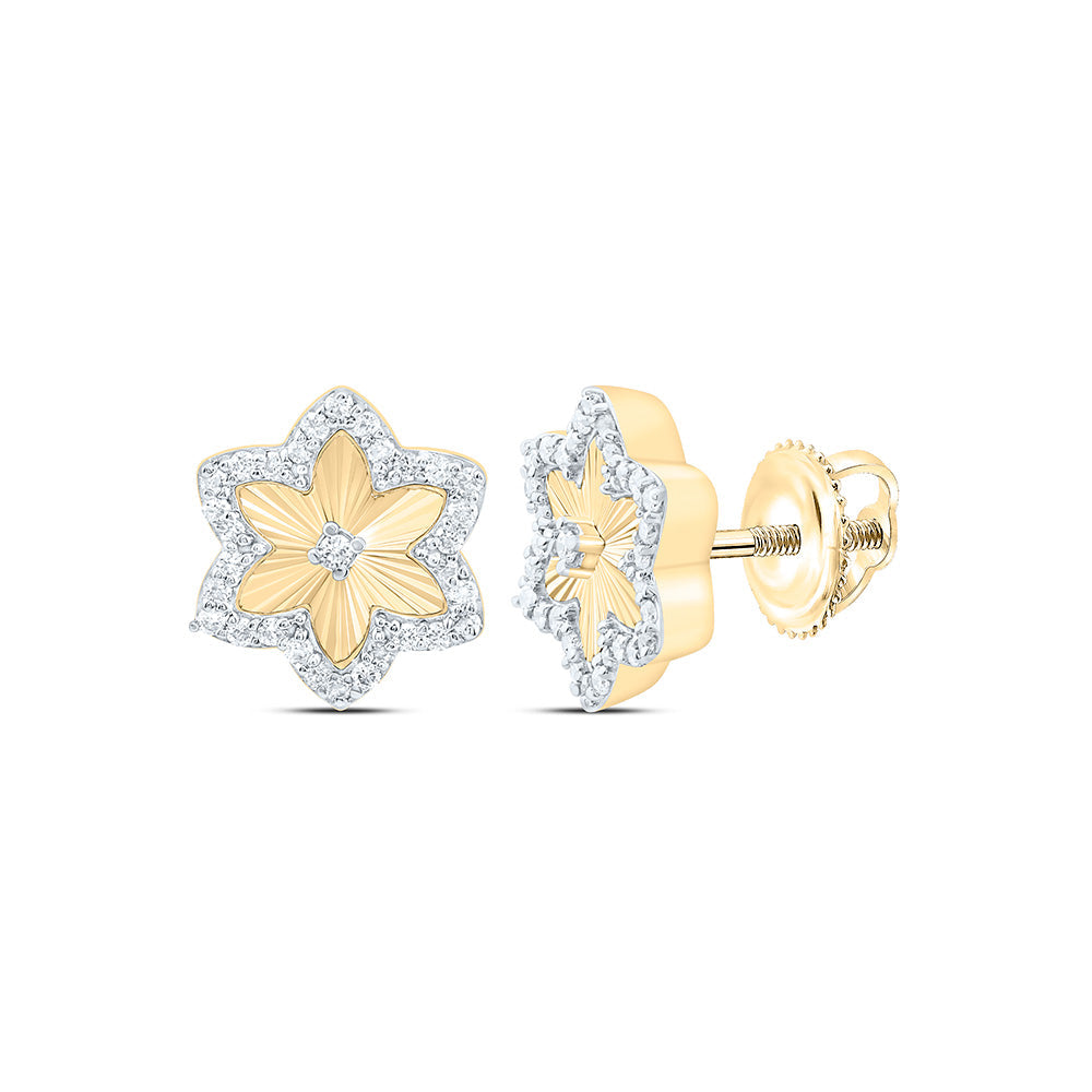 1/5CTW-NAT DIA CN FASHION FLOWER EARRING Daisy Joyeria