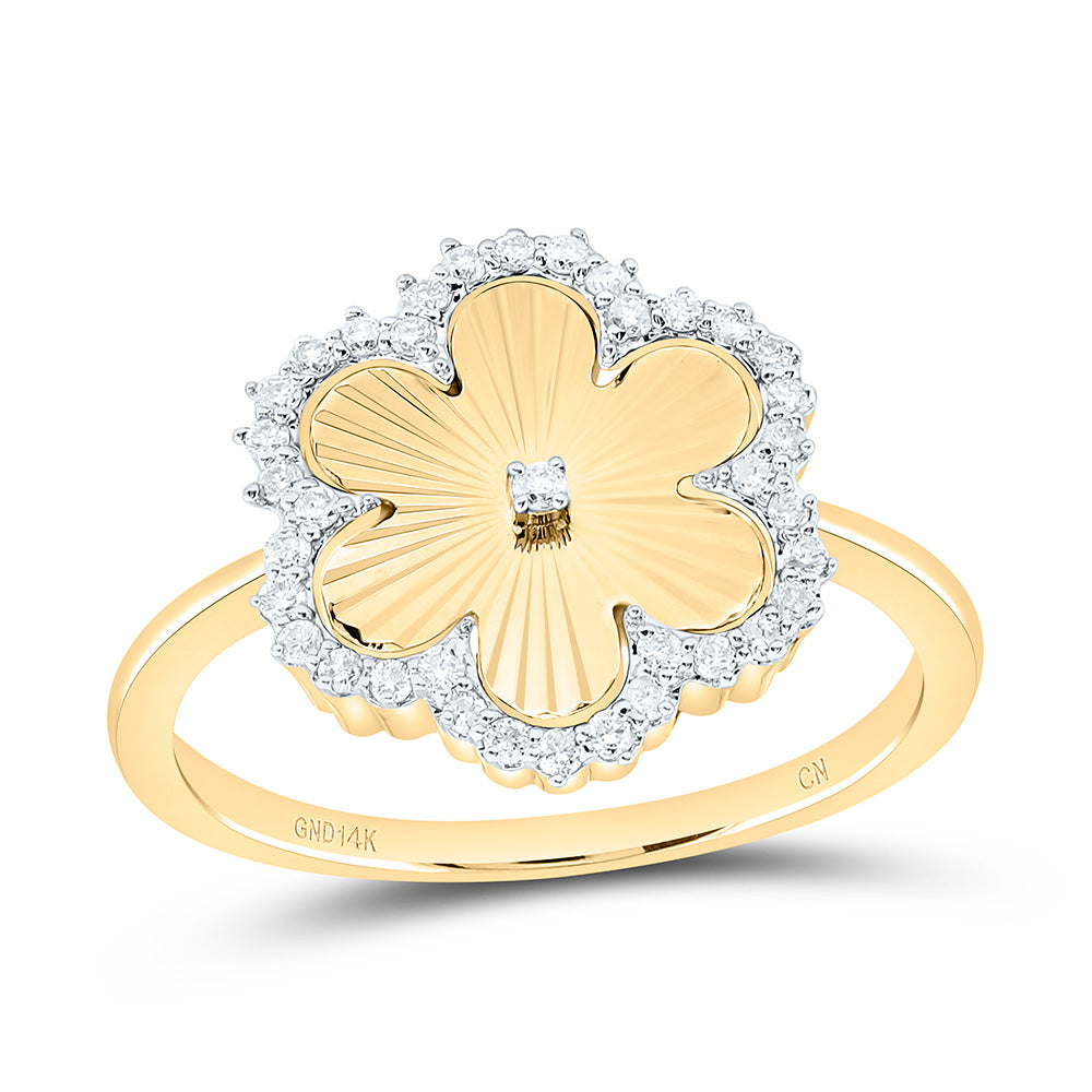 1/5CTW-NAT DIA CN FASHION FLOWER RING Daisy Joyeria