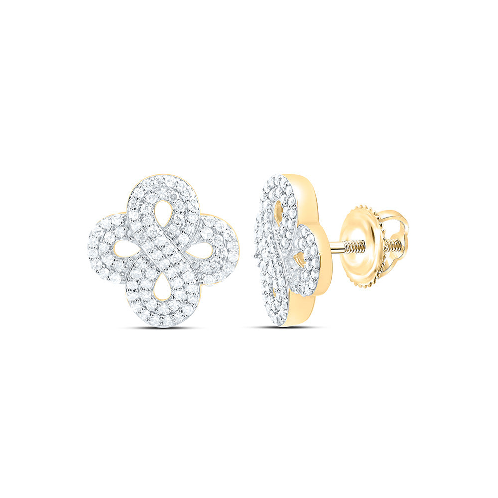 1/2CTW-NAT DIA CN FASHION INFINITY CLOVER EARRING Daisy Joyeria