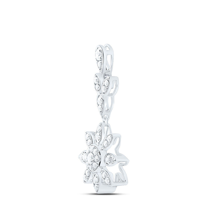 1/2CTW-NAT DIA ANA M FASHION FLOWER PENDANT Daisy Joyeria