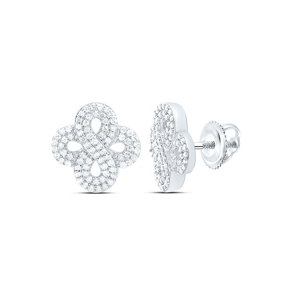1/2CTW-NAT DIA CN FASHION INFINITY CLOVER EARRING Daisy Joyeria