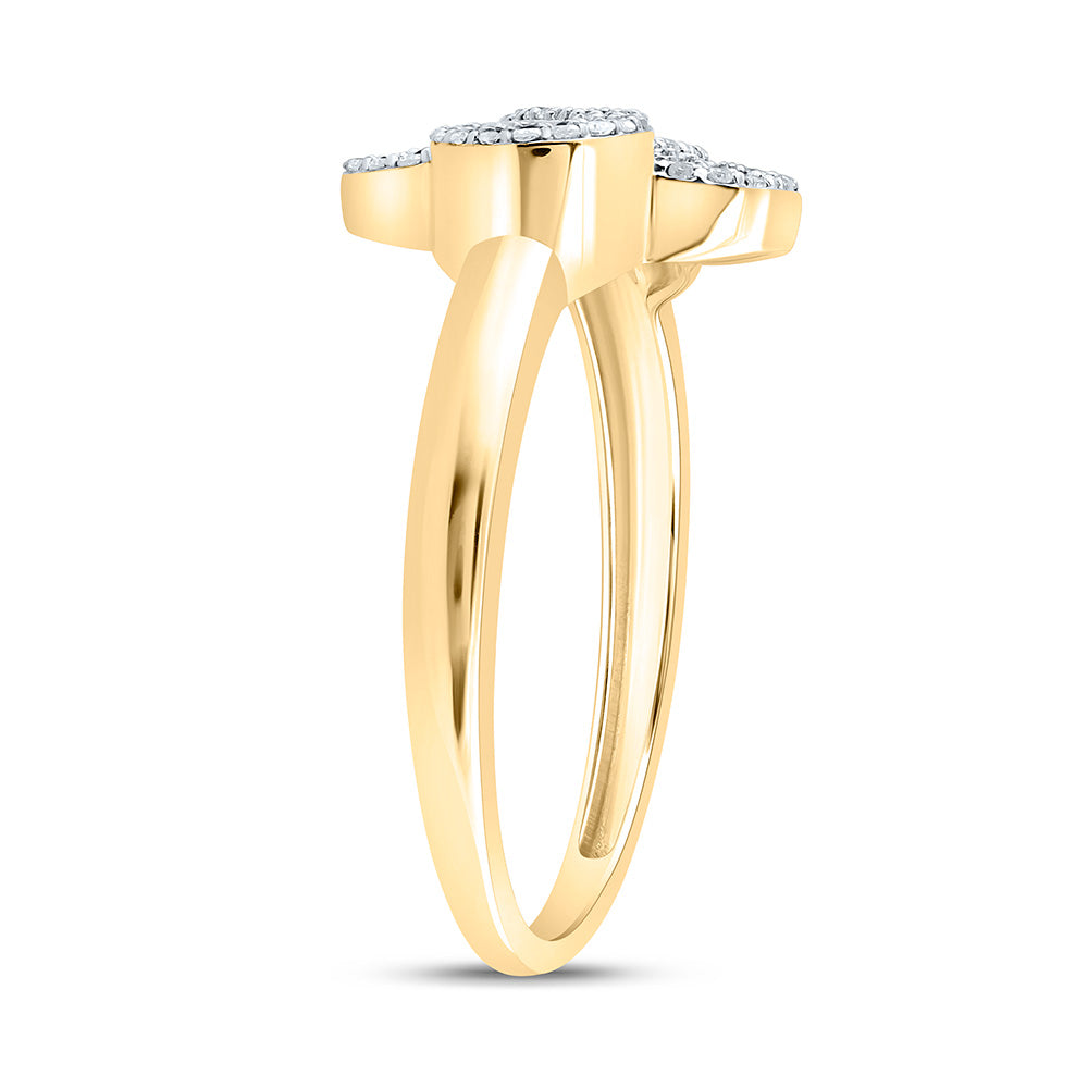 1/4CTW-NAT DIA CN FASHION INFINITY CLOVER RING Daisy Joyeria