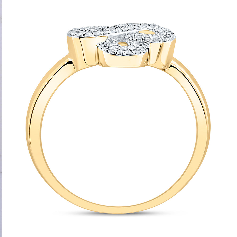1/4CTW-NAT DIA CN FASHION INFINITY CLOVER RING Daisy Joyeria