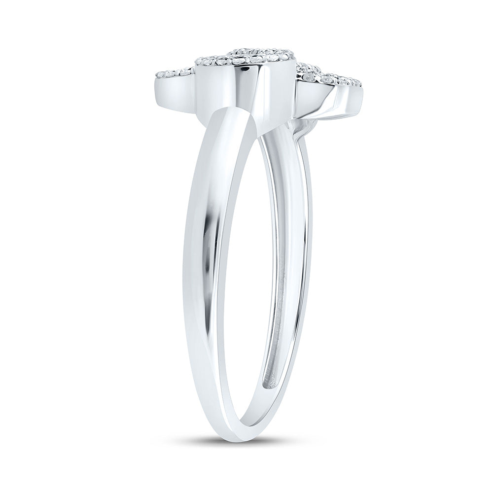 1/4CTW-NAT DIA CN FASHION INFINITY CLOVER RING Daisy Joyeria