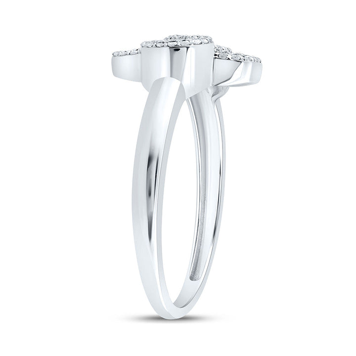 1/4CTW-NAT DIA CN FASHION INFINITY CLOVER RING Daisy Joyeria