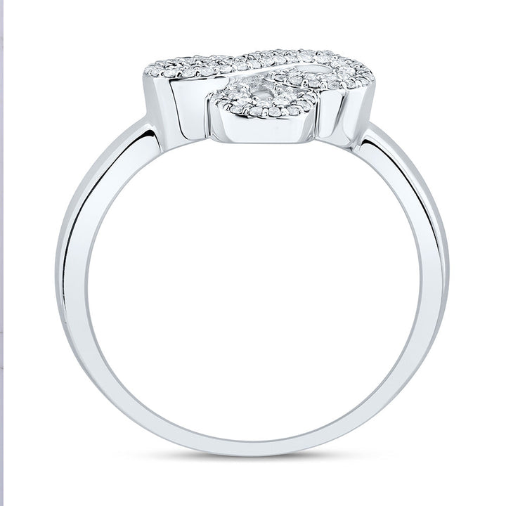 1/4CTW-NAT DIA CN FASHION INFINITY CLOVER RING Daisy Joyeria