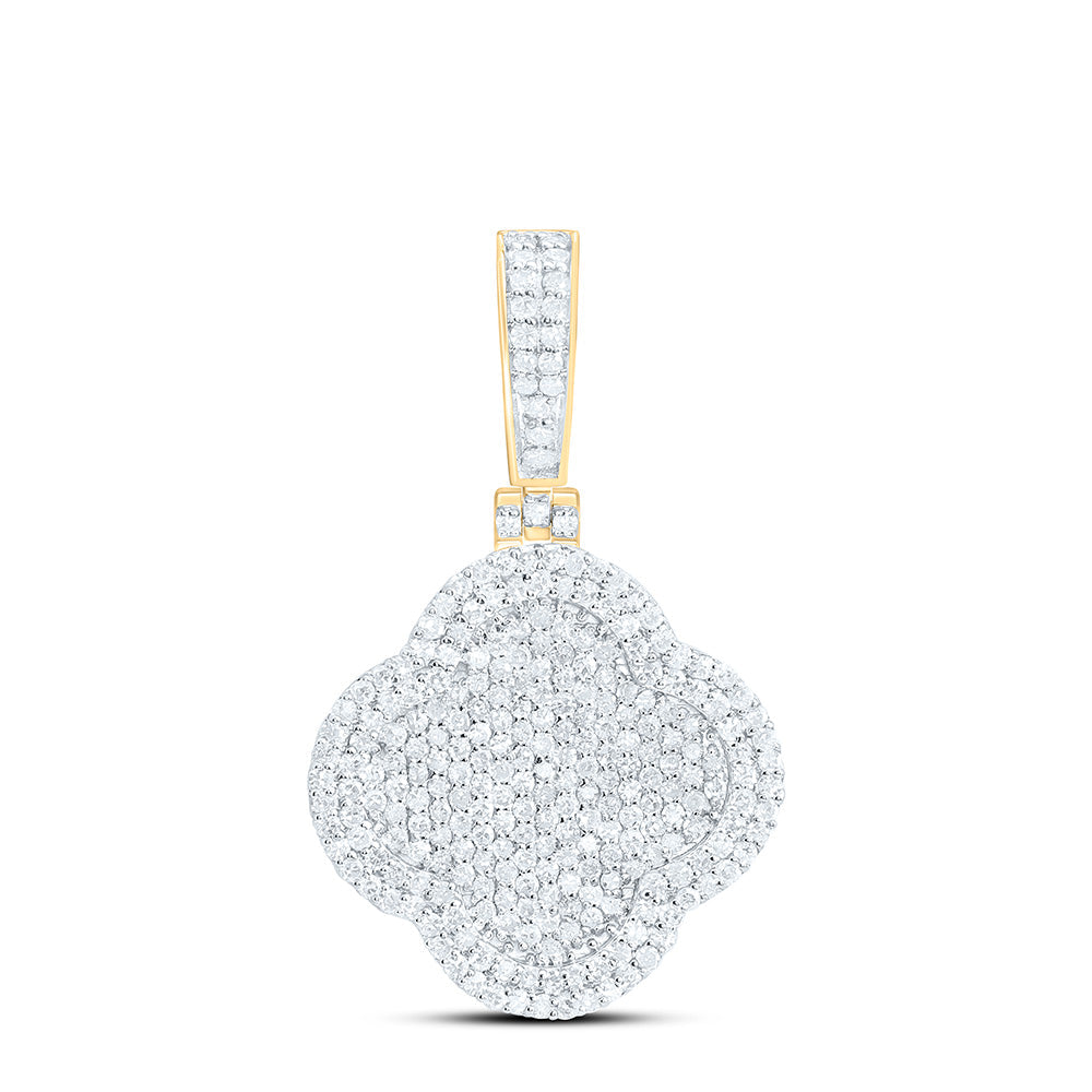 3/4CTW-NAT DIA NK FASHION CLOVER PENDANT Daisy Joyeria