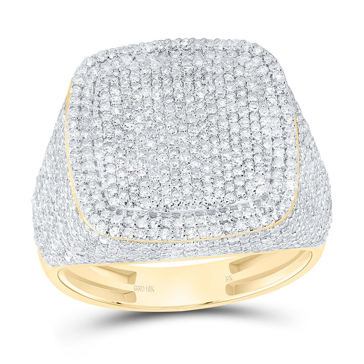 2 1/3CTW-NAT DIA NK CUSHION MENS RING Daisy Joyeria