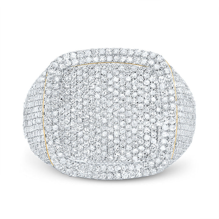 2 1/3CTW-NAT DIA NK CUSHION MENS RING Daisy Joyeria