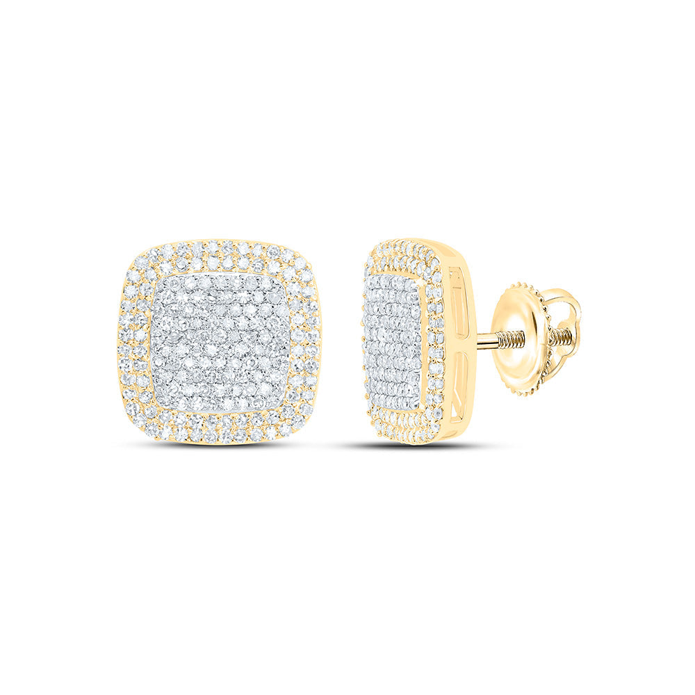 1 CTW-NAT DIA NK FASHION CUSHION EARRING Daisy Joyeria