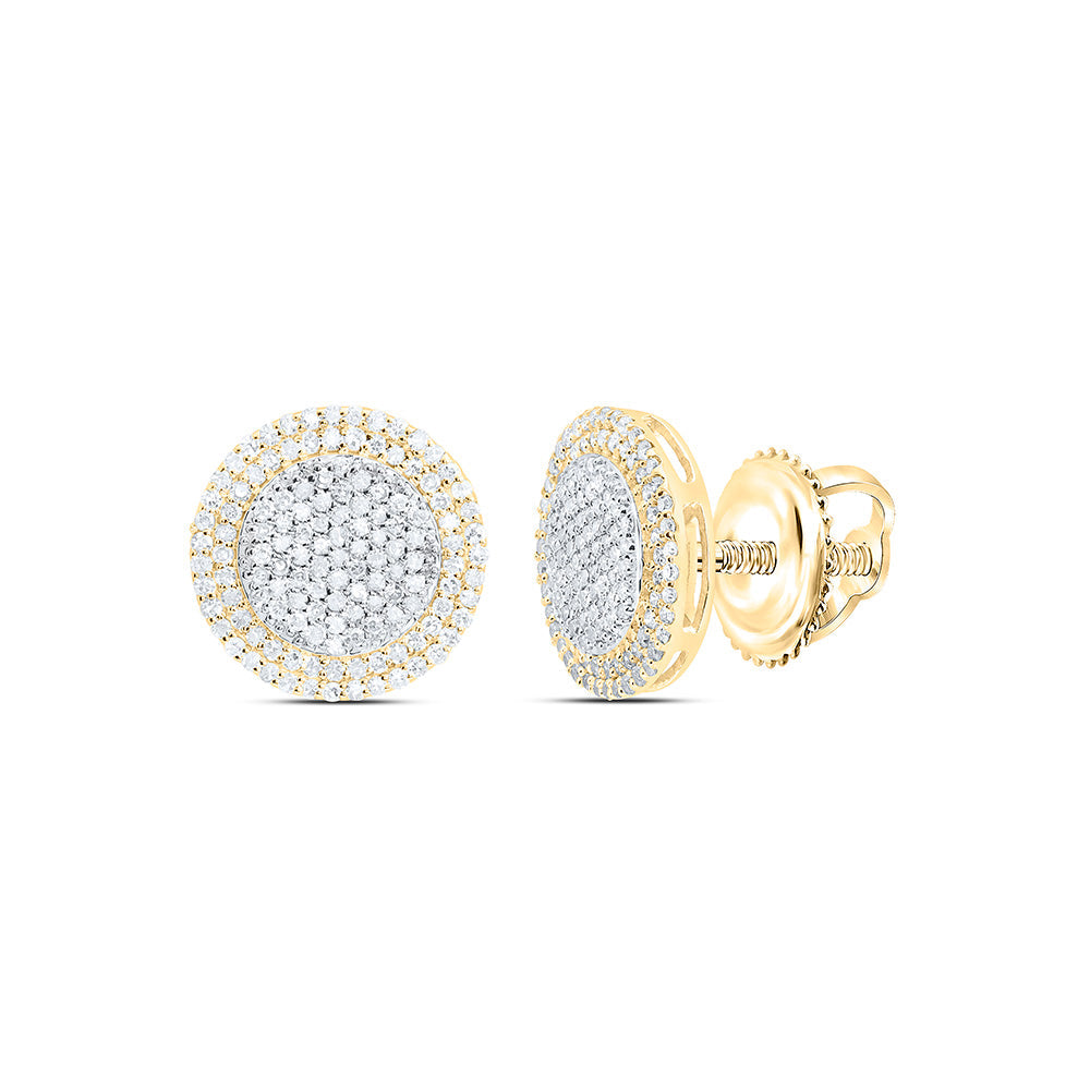 3/4CTW-NAT DIA NK FASHION ROUND EARRING Daisy Joyeria