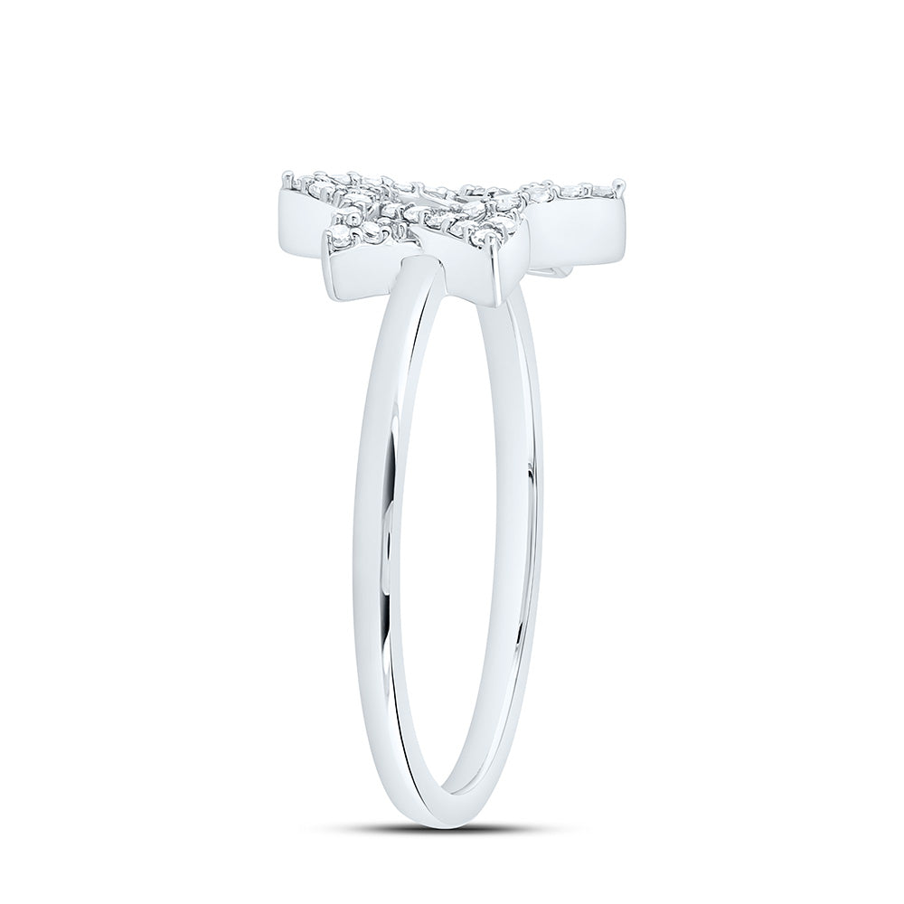 1/6CTW-NAT DIA NK FASHION STAR OF DAVID RING Daisy Joyeria