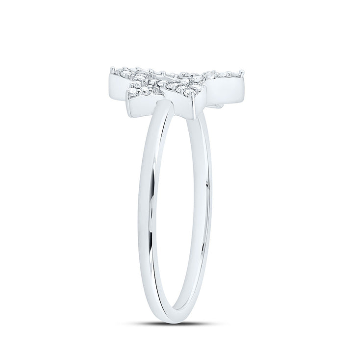1/6CTW-NAT DIA NK FASHION STAR OF DAVID RING Daisy Joyeria