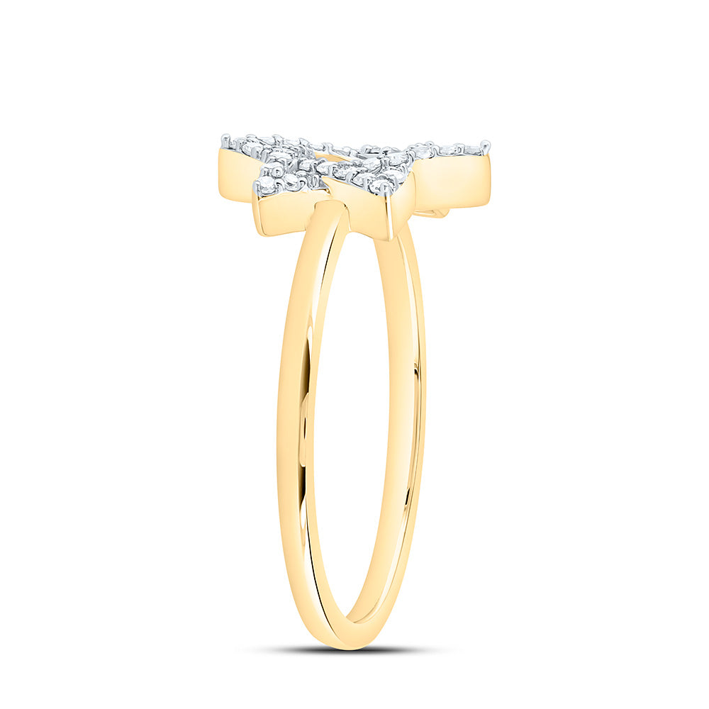 1/6CTW-NAT DIA NK FASHION STAR OF DAVID RING Daisy Joyeria